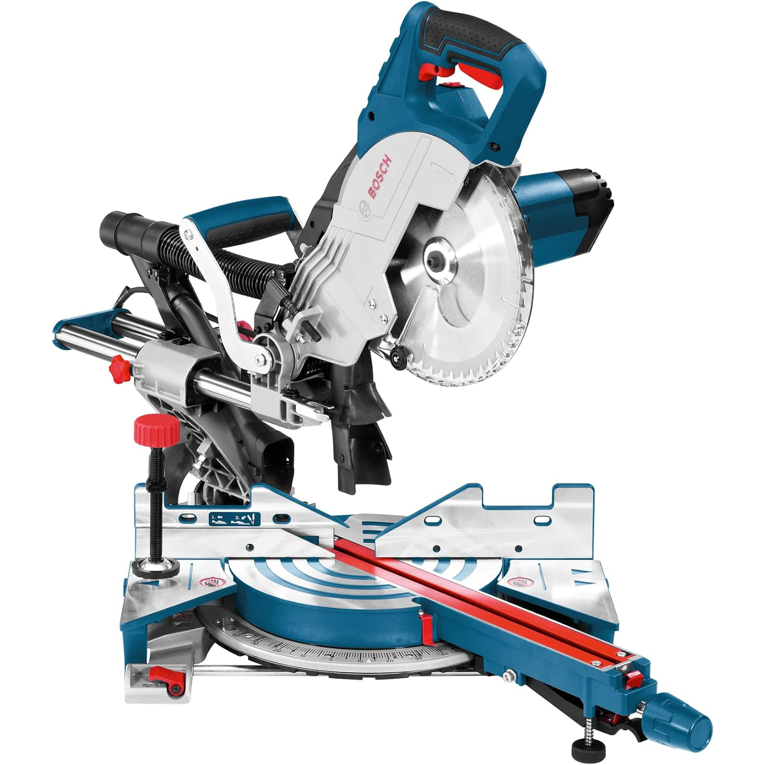 Bosch Professional GT GCM 8 SJL + GTA 2600 Scie à Onglet radiale chssis Professional, Bleu