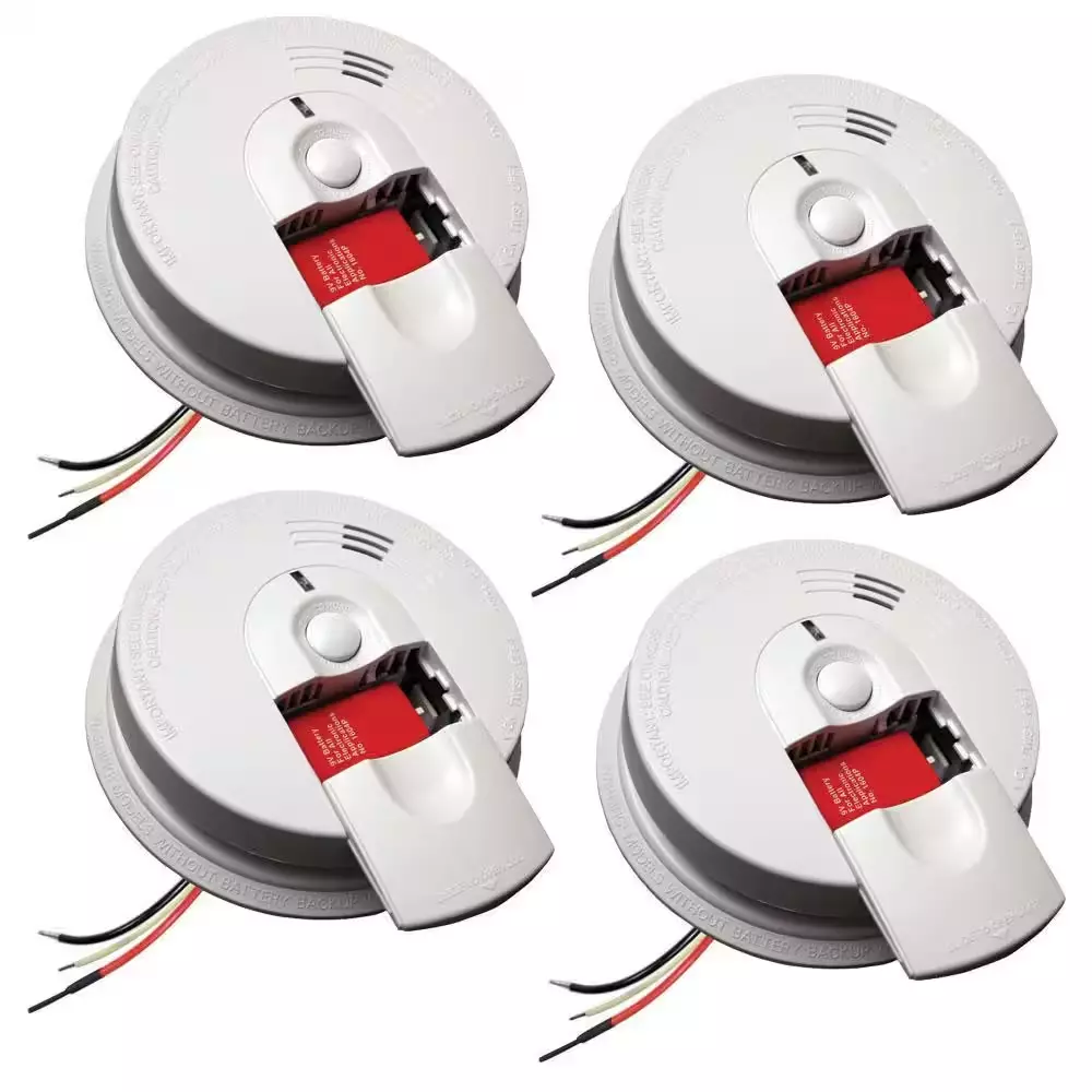 2025 Firex 4-Pack Hardwired Smoke Detector with Ionization Sensor