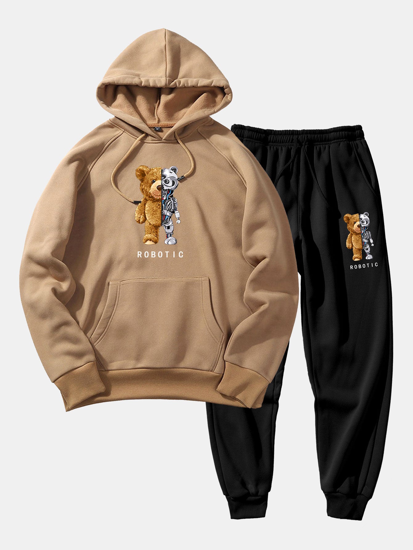 Robot Bear Graphic Hoodies & Jogger Pants