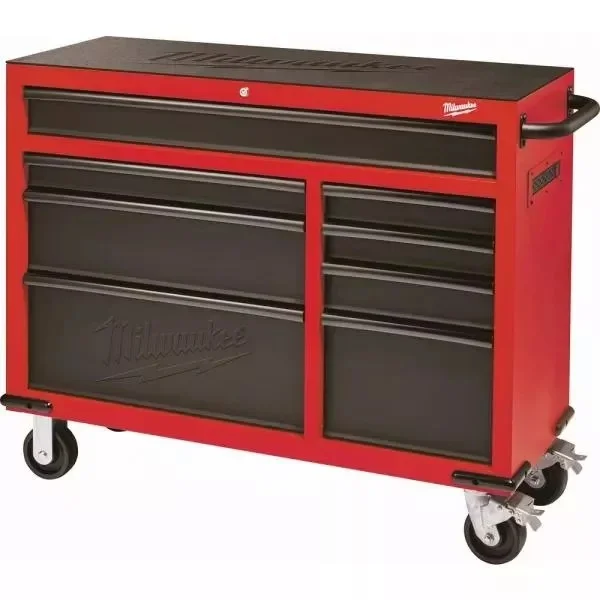 46 IN. 8-DRAWER ROLLER CABINET TOOL CHEST IN RED/BLACK TEXTURED