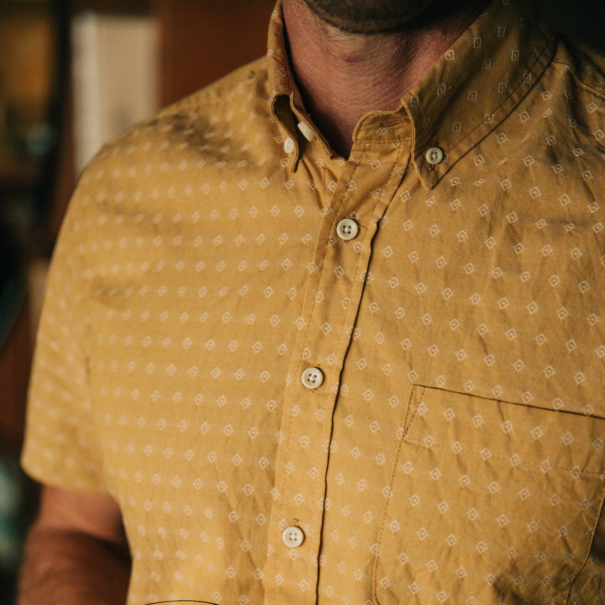 The Short Sleeve Jack in Gold Diamond
