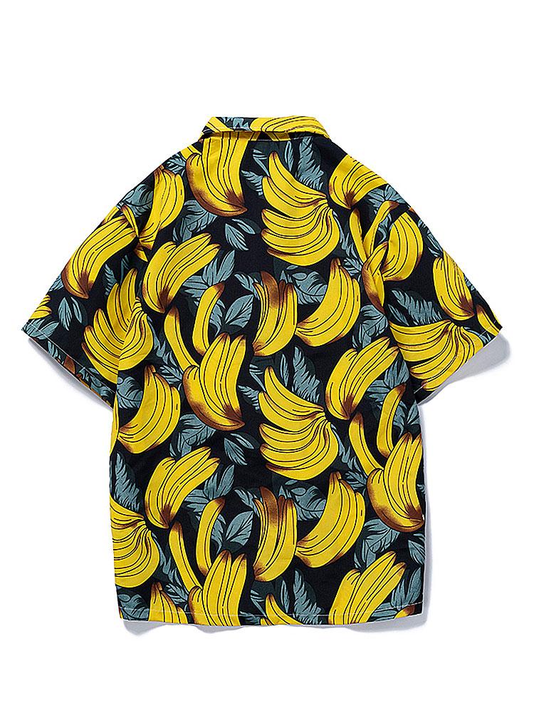 Banana Print Shirt & Banana Print Swim Shorts